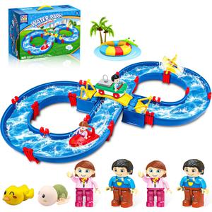 SANCO Water Table for Toddlers - Kids Water Track Playset 50PCS DIY Table Beach Toy on Backyard, Lawn, Pool - Water Toy with 2 Boats, Summer Outside Activity Funs for Toddler Boys Girls SANCO Water Table for Toddlers - Kids Water Track Playset 50PCS DIY Table Beach Toy on Backyard, Lawn, Pool - Water Toy with 2 Boats, Summer Outside Activity Funs for Toddler Boys Girls