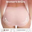 Sunm Boutique Combed Cotton Underwear for Women, Full Coverage High Waisted Women's Briefs, Soft Breathable Ladies Panties (L)