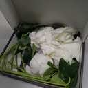 Waipfaru 8 Pcs Fake White Roses Artificial Flowers Bulk, Real Touch Silk Faux Roses with Long Stems for Wedding Bouquet Vase Flower Arrangement Table Centerpieces Home Decor (White)