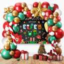 2 x Mocsicka Elfed Up Ugly Sweater Party Backdrop Ugly Sweater Christmas Decoration Party Winter Kids Elfed Photo Booth Background Banner (5x3ft (60x36 inch))