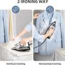 IRONDAY Steam Iron for Clothes 20s Fast Heat-up,1700W Iron with 14.07oz Large Water Tank,Non-Stick Ceramic Soleplate, Anti-Drip, Auto-Off, Burst Steam, Self-Cleaning, Ironing Clothes for Home, Grey