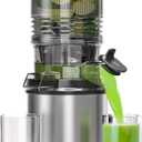 Cold Press Juicer  6.5" Extra Large Feed Chute Fit Hands-Free Electric Masticating Juicer Machine, 350W Slow Masticating Juicer Machine for Whole Fruit and Vegetables  Easy Cleanup & Assembly