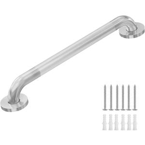 Safety Grab Bars for Bathtubs and Showers, Non Slip 304 Stainless Steel Bathroom Balance Bar, ADA Compliant Shower Handles for Elderly, Handicap, Senior & Children (Brushed Nickel, 24 Inches)