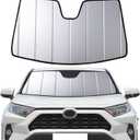 2019-2025 RAV4 Windshield Sun Shade Compatible for Toyota Rav4 LE,XLE,XSE Hybrid, 2021-2024 RAV4 Prime Custom-fit Foldable Sun Visor Window Sunshade with Storage Bag