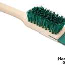 Heavy Duty Scrubbing Brush - Stiff Bristle Scraper, Wooden Handle, Universal Outdoor Cleaning Tool