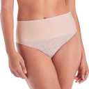 Maidenform womens Tame Your Tummy Lace Thong Panties, Firm Control Shapewear Thong (Retired Colors). Size L