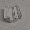 uxcell 10pcs Finger Pulls for Cabinets, Matte White Edge Drawer Pulls Cabinet Finger Pull 96mm/3.7in Hole Center,Furniture Drawer Handles Hidden Cabinet Handle
