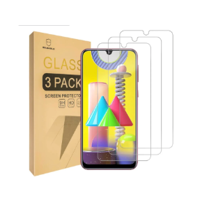 Mr.Shield [3-Pack] Designed For Samsung Galaxy M31 [Tempered Glass] [Japan Glass with 9H Hardness] Screen Protector with Lifetime Replacement Set Of 3
