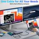 Herfair Thunderbolt 5 Cable (6FT) 120Gbps USB4 2.0 Cable [USB-IF Certified] Type C to C Connector Cord with 120Gbps Bandwidth/PD 240W Charging/16K Video for SSD,MacBook M4 Pro,iPhone 16,eGPU,More