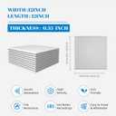 15 Pack Sound Proof Foam Panels for Walls, White Acoustic Panels 12" x 12" x 0.35" High Density Sound Absorbing Tiles, Noise Reduction Foam for Home Studio, Office, Gaming Room & Theater