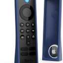 Mission Premium Standing Remote Sleeve for Alexa Remote and AirTag (Optional Remote Finder Feature) (Deep Blue)