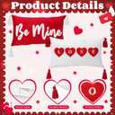 Gilprop Red Throw Pillow Covers 12 x 20 Inch Set of 2, Velvet with Heart Embroidery Pillow Covers Home Decoration for Wedding Couch Sofa Bedroom Decoration