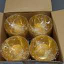 Yungyan 200 Pack Disposable Clear Plastic Bowls for Party Supplies 6oz Hard Plastic Salsa Dessert Ice Cream Candy Fruit Small Glitter Bowl for Wedding Baby Shower Birthday(Gold)