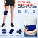 Ice Packs for Injuries Reusable (3-Piece Set) Hot and Cold Ice Packs for Knee, Reusable Gel Wraps Support, Adjustable Ice Pack Pain Relief for Shoulders, Back Joints Muscles, Knees, Arms and Legs