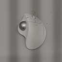 Logitech Ergo M575S Wireless Trackball Mouse, Wireless Ergonomic Mouse with Bluetooth and Encrypted Dongle, Comfortable Thumb Control, Precise and Smooth Tracking, for PC/Mac - Off- White Silver Ball