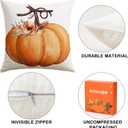 Artscope Fall Decorative Throw Pillow Covers 18x18 Inch Set of 4 Fall Gifts for Home Decor, Autumn Pumpkin Sweet Home Thankful Grateful Blessed Outdoor Farmhouse Pillow Cases for Sofa Couch-Orange