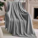 PHF Luxury Soft Fleece Blanket King Size, No Shed No Pilling, 380GSM Fluffy Cozy Throw Blankets for Bed, 108"x90", Lightweight Warm Bedding for Home Decor, Ideal Gift for Women, Sharkskin