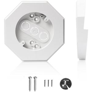 Vinyl Siding Light Mounting Block with Built-in Electrical Box, 8141 Vinyl Electrical Mounting Block for Outdoor Light, Ideal for 1/2" Lap Siding  White(1 Pack) (Small)