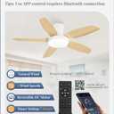 Fanbulous Ceiling Fans with Lights, 42 inch Low Profile Flush Mount Ceiling Fan with Remote/APP Control,Black Modern Ceiling Fan with LED Light for Bedroom Indoor Outdoor-LED Dimmable, 3CCT, 6 Speeds