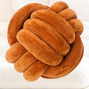 Namalu 2 Pcs Soft Knot Pillow Ball, Decorative Round Throw, Soft Knotted Plush Pillows, Handmade Stuffed Ball Pillows Cushion for Bedroom Sofa Couch Home Decor(7.87 Inches,Caramel Color)