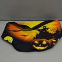 Halloween Trick or Treat Candy Bags LED Light Up Pumpkin Bucket, Collapsible Reusable Candy Basket, Fabric Gift Goody Bags for Kids Halloween Party (Black)