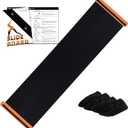 Slide Board For Working Out For Beginners And Pros, 4.6/6 Exercise Slide Board With 2 Sets of Shoes Booties (Black)