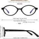 Fashion Oval Blue Light Blocking Glasses for Women Men Retro Anti Eyestrain Glasses for Gaming/Computer/Screen (Black+tortoise)