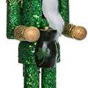 Kurt Adler 15-Inch Wooden Irish Nutcracker on Shamrock Base