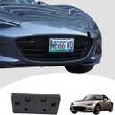 ABS Car Front License Plate Frame Black Compatible with Mazda MX-5 ND 2016-2025 Front Bumper License Plate Bracket No Drilling Mounting Bracket Exterior Accessories