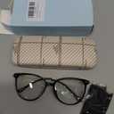 Gaoye Blue Light Blocking Glasses Women/Men, Fashion Round Cateye Frame UV Ray Filter Computer Gaming Glasses (*1-light Black Frame/Transparent Lens)