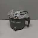 Elite Gourmet NOODLE EXPRESS Hot Pot, Prepare Ramen, Rice, Soups, Stews, Boil Water, Stainless-Steel Interior, Glass Lid, High/Low/Off Settings, Grey