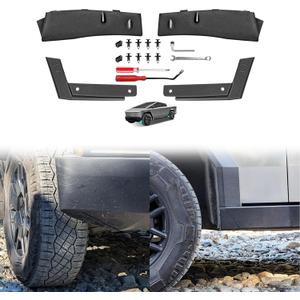 BestEvMod 4PCS Upgrade Wheel Fairing Delete Covers Replacement Kit Compatible with Tesla Cybertruck 2025 2024 Off-Roading Protection Custom Fit