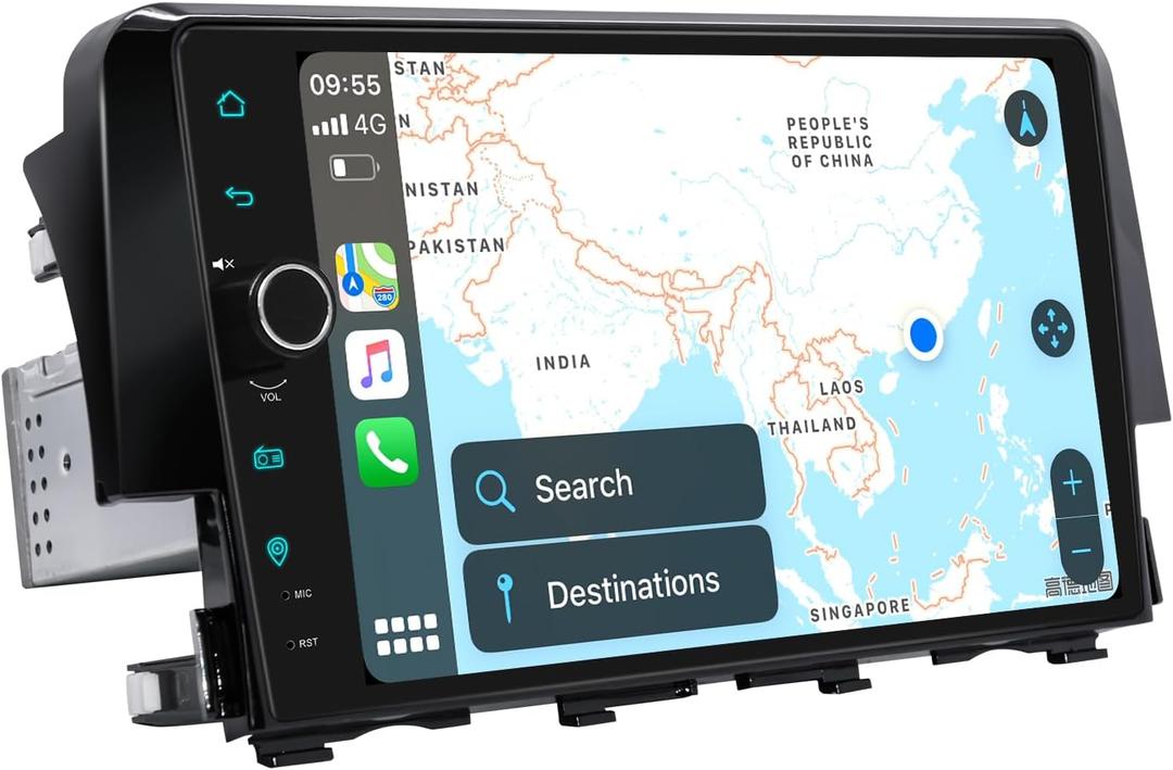 JOYING Car Radio for Honda Civic 2016-2021 Android 12 Car Stereo 9 Inch Head Unit 8GB+128GB with Wireless Carplay Android Auto Mirror Link GPS Navigation Bluetooth 5.0 HDMI Output(JY-HZ145N8)