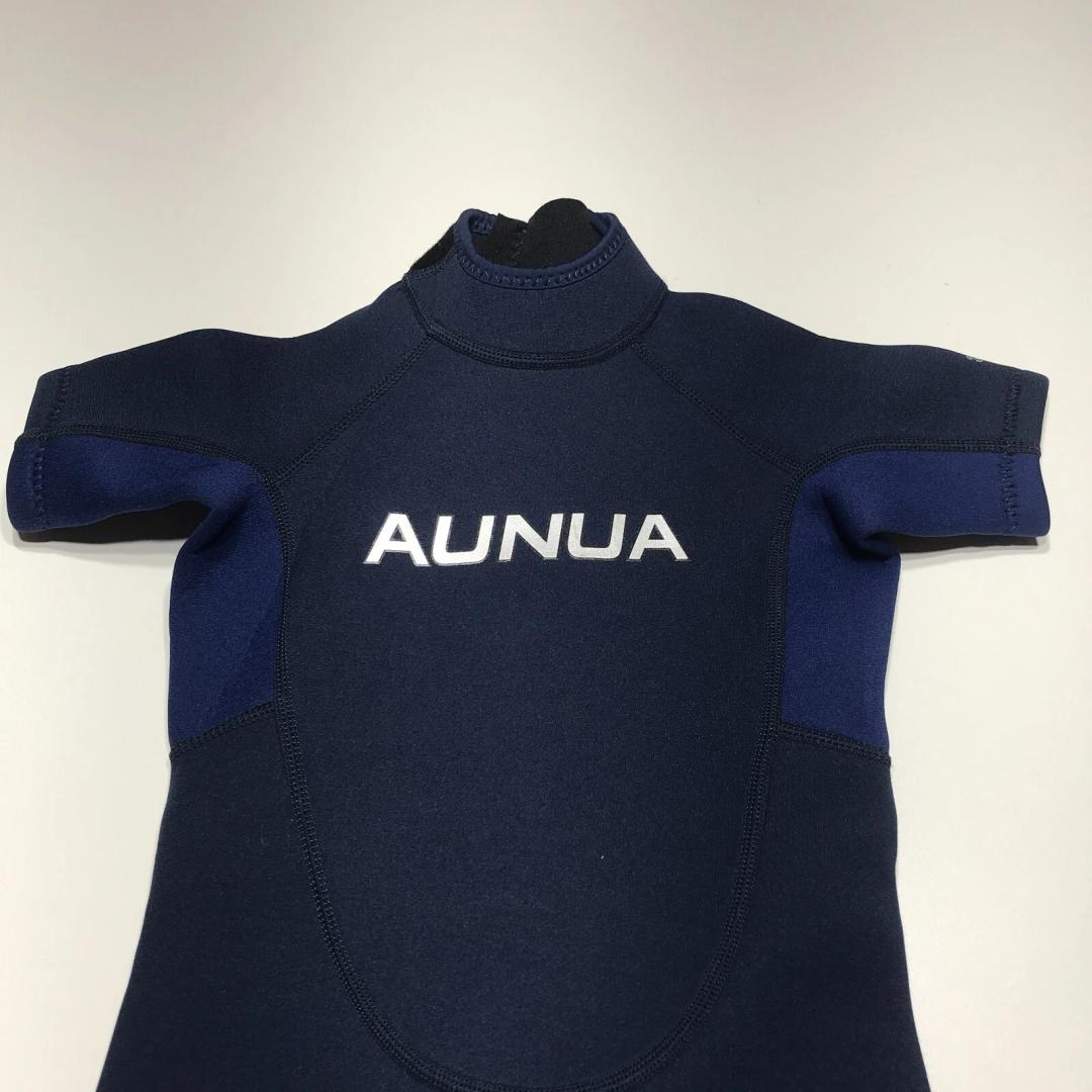 Aunua Wetsuit Girls and Boys Youth Size Navy Blue Neoprene Scuba Diving Swimming, Size 14US