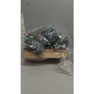 Christmas Garland with Lights, 50 LEDs 9FT Prelit Garland Battery Operated Outdoor Indoor Christmas Decorations Lighted Garland for Stairs Railing Fireplace Mantle Front Door Home Holiday Decor