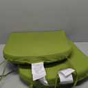 Outdoor Chair Cushions for Patio Furniture - Patio Chair Cushions Set of 2 - Water Resistant Round Corner Outdoor Seat Cushions 17"X16"X2", Grass Green (17"x16"x2"(Pack of 2), Solid Color/ Grass Green)