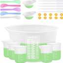 Silicone Measuring Cups for Resin Supplies - Kit with 600ml & 100ml Mixing Cups and Tools for Molds, Epoxy, Cooking, Casting Moulds, Jewelry Making