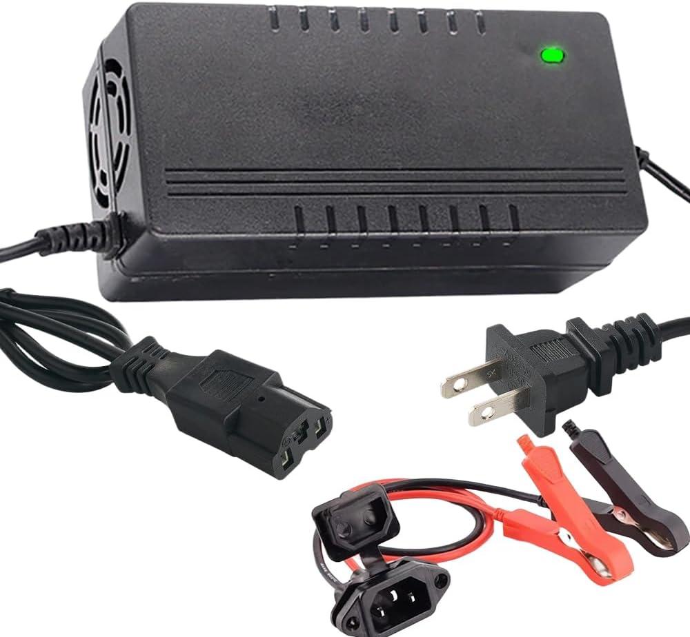 36V/43.8V 5A LiFePO4 Battery Charger for 36V(38.4V 12Strings) Lithium Iron Phosphate Battery,Smart Lithium Battery Charger