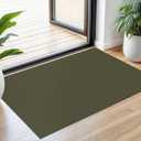 Small Braided Rugs 2x3 Ft Area Rugs for Entryway Boho Washable Rug Throw Rugs with Rubber Backing Cotton Woven Door Mat Indoor Entrance Front Door Rugs for Foyer Bathroom Kitchen, Dark Green