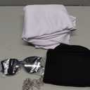 1 Pcs Halloween Adult Hip Hop Ghost Costume Set White Cloak Black Sunglasses Hat Necklace Fancy Ghost Dress Cosplay (Large)