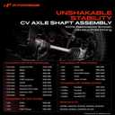 A-Premium Set of 2 Front CV Axle Shaft Assembly | Compatible with Cadillac, Chevy & GMC Models- Silverado 1500, Suburban, Tahoe, Avalanche, K1500, Sierra 1500, Yukon, Escalade, Front Driver and Passenger Side
