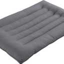 HOMBYS Ultra Thin Flat Pillow for Sleeping, Thin Pillow for Back Sleeper, Supportive Stomach Sleeping Pillow, Slim Bed Pillow, Machine Washable-Standard Size 18x26, Grey