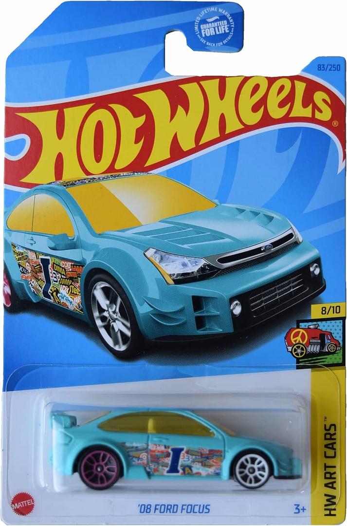 Pack Of 3 Hot Wheels Cars (VolvoXC40, Rink Racer, 08 Ford Focus)