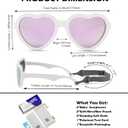 Flexible Heart Shaped Baby Polarized Sunglasses with Strap Adjustable Toddler & Infant Age 0-24 Months