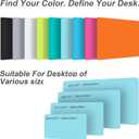 Leather Desk Pad Protector,Non-Slip Desk Pad(WatercolorBlue, 35.4" x 17")