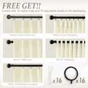 Beige Heavy Duty Linen Curtains - 108 Inches Long Thick Linen Textured Semi Sheer Curtain for Living Room Neutral Pinch Pleated Light Filtering Ceiling (40"W x 108"L (Pack of 2))