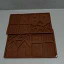 Whaline Christams Gingerbread House Baking Tray, Silicone Molds for Desserts, Chocolate, Candy,Cookies (2 Pieces)