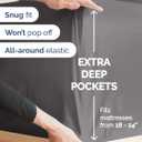 Extra Deep King Sheet Set - 6 Piece Breathable and Cooling Sheets - Hotel Luxury Bedding for Women, Men, Kids & Teens - Easy & Secure Fit - Soft, Wrinkle Free and Comfy w/ Extra Deep Pockets - Grey