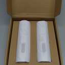 LARS NYSM Electric Salt and Pepper Grinder Set, USB Rechargeable, Automatic Salt and Pepper Mills, Spice Shakers Refillable with LED Light, Adjustable Coarseness, Ceramic Grinder (Pure White)