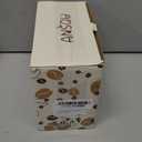 ANSQU 2 Pack Glass Jars with Wooden Lids and Spoons, 20.3oz Glass Food Storage Containers Coffee Jar Coffee Grounds Container, Coffee Canister holds up to 7.4oz Coffee Beans